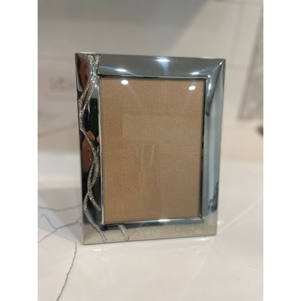 Hotel Balfour Silver Glitter Sparkle Picture Frame 5x7 Wedding Glam Anniversary